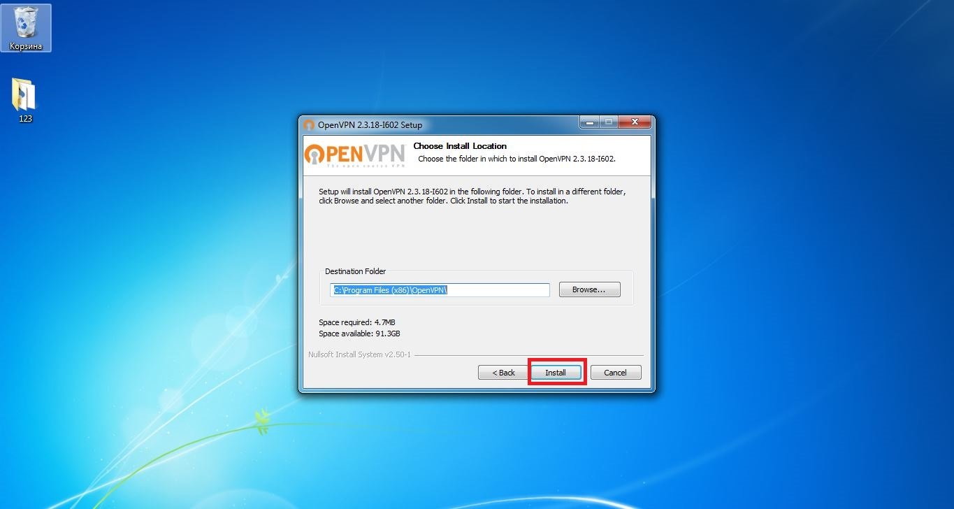 Set up VPN on Windows 7. Step 5